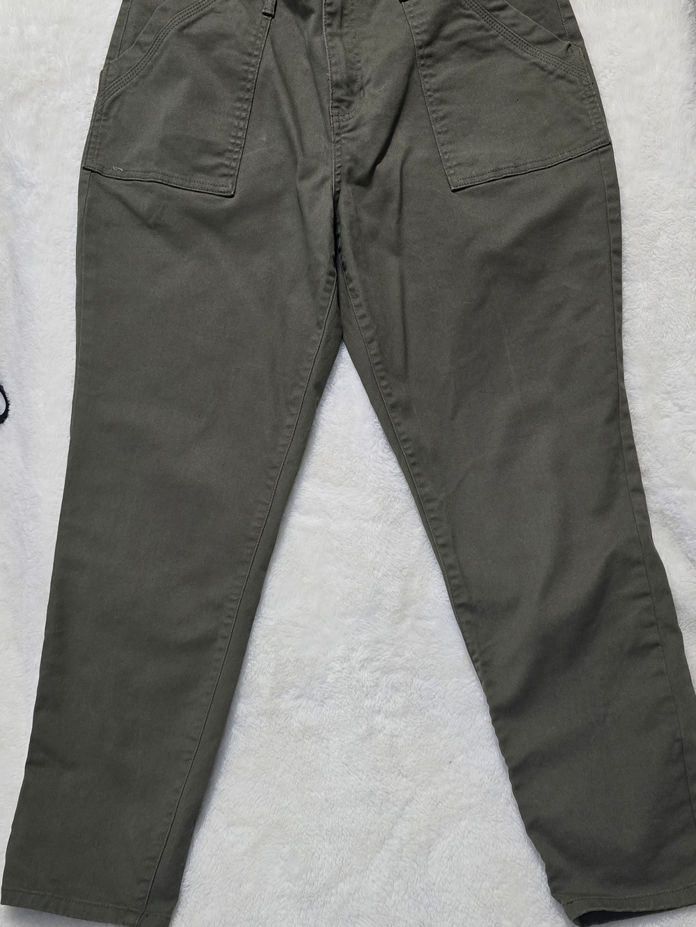 Banana Republic Women's Utility Pants Size 12 Olive Army Green Patch Pocket Stra